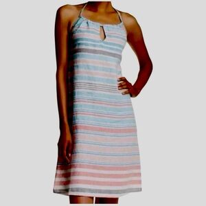 Tommy Bahama Flattering Kohala Linen Halter Dress, Shirred Back x-small